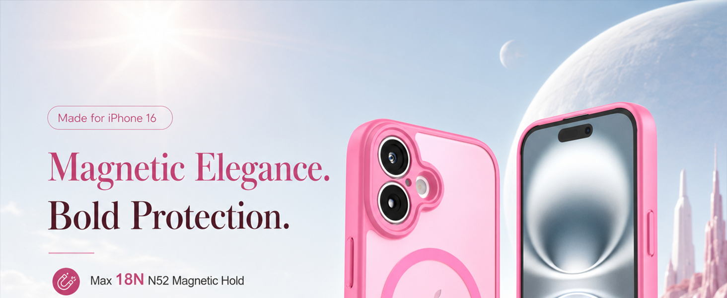 iphone 16 phone case hote pink