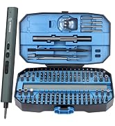 STREBITO Mini Electric Screwdriver Set 155 in 1 Small Electric Screwdriver Cordless, 140 S2 Magne...
