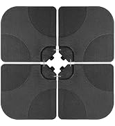 HealSmart 176lb 4Pcs Capacity Heavy Duty Cantilever Offset Patio Umbrella Stand Square Base Plate...