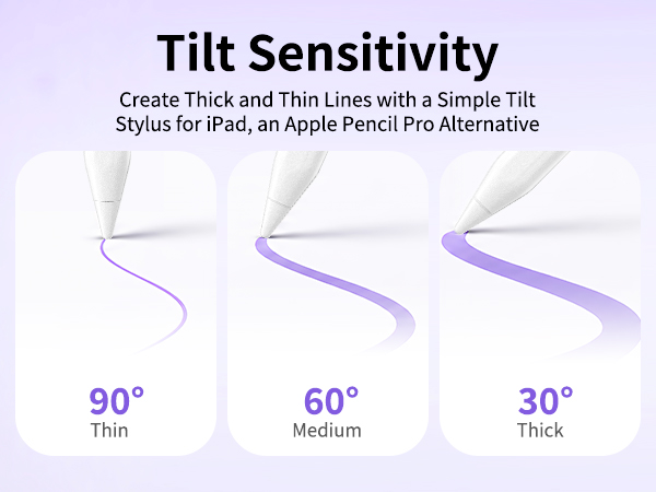 Tilt. Alternative to Apple Pencil 2nd Generation, Apple Pencil USB C, Apple Pencil 1st Generation