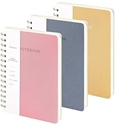 Spiral Notebook-5.75" x 8.125" College Ruled Journal with Inner Pockets and 160 Pages,PU Leather ...