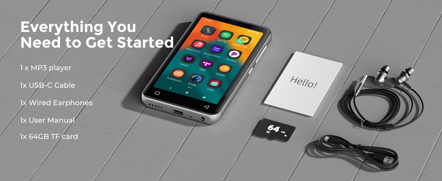 mp3 player with bluetooth and wifi spotify