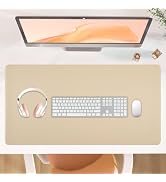 Carethos Leather Desk Pad, Desk Matt for Desktop, Large Non-Slip Keyboard and Mouse Pad, Waterpro...