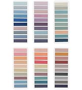Lysas 1200pcs Page Markers, Morandi Sticky Note Tabs Colored Translucent Writable and Repositiona...