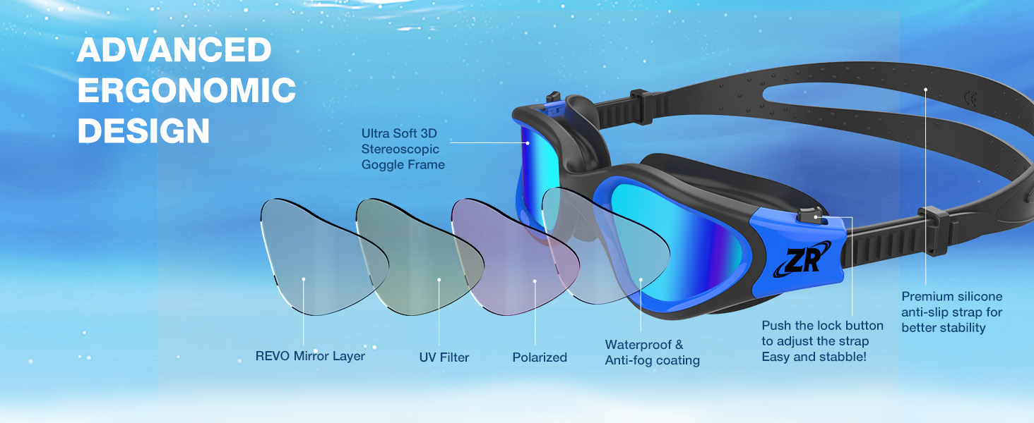 ZIONOR G1 polarized swim goggles