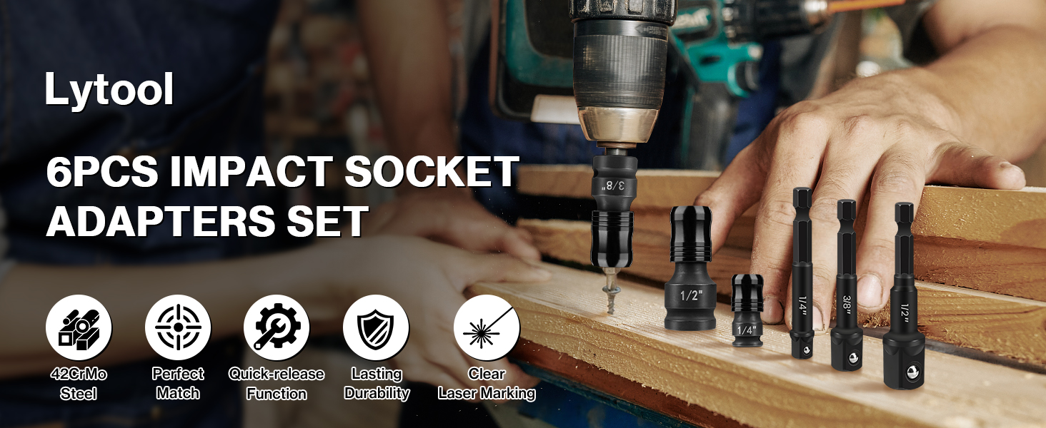 Impact Socket Adapter Set 6 PCS
