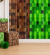 Pixel Miner Theme Foil Fringe Curtains Video Game