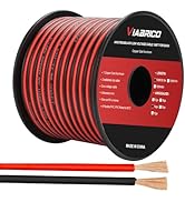 VIABRICO 14AWG 100FT Electrical Wire Cable 2 Conductors Red Black Cable Hookup LED Lighting Strip...