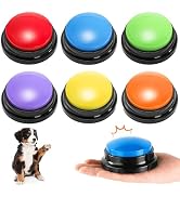 Youeon 6 Pack Voice Recording Button, 6 Colors Dog Buttons for Communication Pet Training Buzzer,...