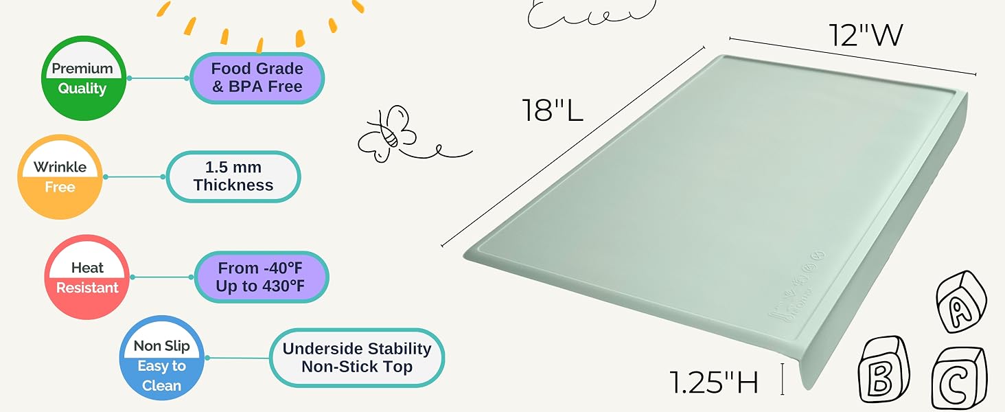 food mat for kids silicone placemats for baby silicone sheets for crafts
