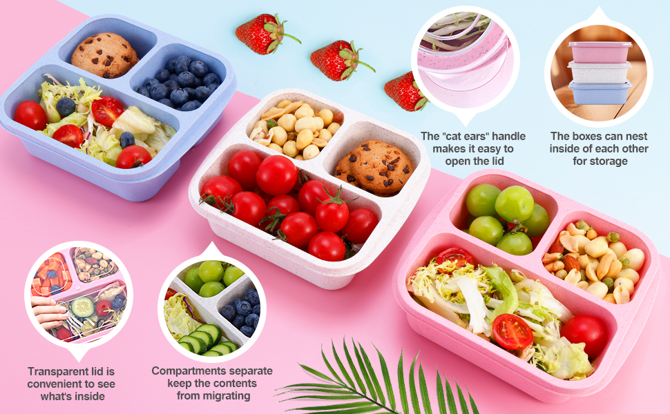 Made of durable-snack bento box