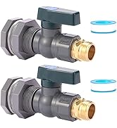 BILAL 3/4 Inch Rain Barrel Spigot Kit Water Barrel PVC Garden Diverter Kit with Bulkhead Fitting ...