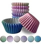 Cupcake Liners Cupcake Cups 300-Count Food Grade Pink Purple Blue Gradient Design Cupcake Papers ...