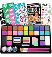 Fenmay Face Painting Kit for Kids, 24 Colors Washable Face Paint, Safe for Sensitive Skin, Non-To...