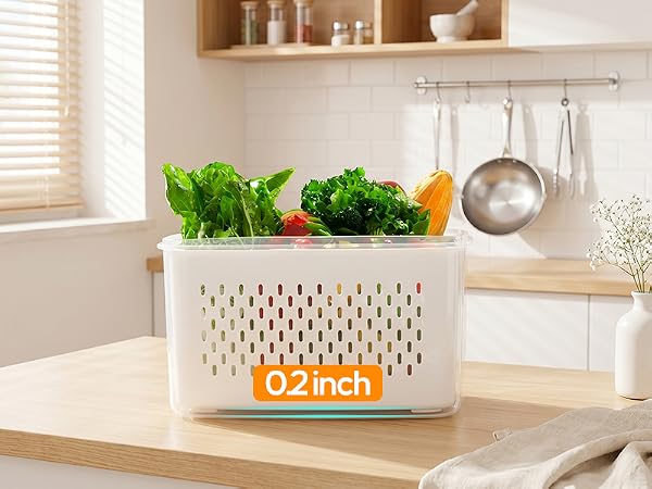 fruit storage containers with colander