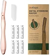 Eyebrow Razor and Face Razor for Women, Reusable Metal Handle with 6 Refill Blades, Dermaplane Ra...