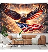 4th of July Banner, Patriotic Party Decorations Backdrop, Independence Day Wall Hanging for Home ...