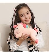 Sleeping Unicorn Stuffed Animal, 12 Inches Unicorn Plush Toys for Girls Women Girlfriend, Pink So...