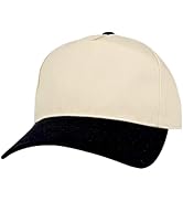 Classic A-Frame Two Tone 5-Panel Snapback Hat, Semi-Structured Pinch Front Baseball Cap, Adjustab...