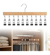 Closet Organizer with 10 Clips, 2026 New Multi-Functional Pant Hanger, Space Saving Clothes Hange...