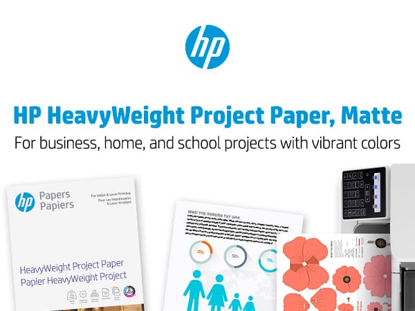 hp heavyweight project paper matte business home school printing