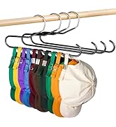 Lomrsiul Hat Storage Organizer for Baseball Caps, Non Slip PVC Coating Hat Holder Max 10 Hats Hat...