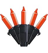 Halloween Lights 79.5Ft 300 Count Orange String Lights Plug in Pack of 3 Sets 26.5Ft 100 Count In...