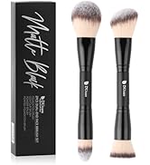 DUcare Makeup Brushes Duo End Foundation Contour Powder and Buffer Brush Bronzer Double Makeup Br...