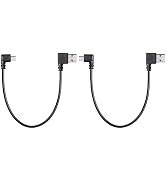 CERRXIAN 9Inch Mini USB Cable Combo Mini USB Right Angle & Left Angle Male to USB Type A 2.0 Righ...