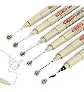 GETHPEN Micro-Pen Fineliner Ink Pens, 6 Pack Black Micro Fine Point Drawing Pens Waterproof Archi...