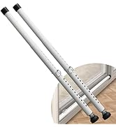 DIIG Sliding Door Security Bar 2packs, 17.7-50.5inch Adjustable Locking Window Safety Bar with Ru...