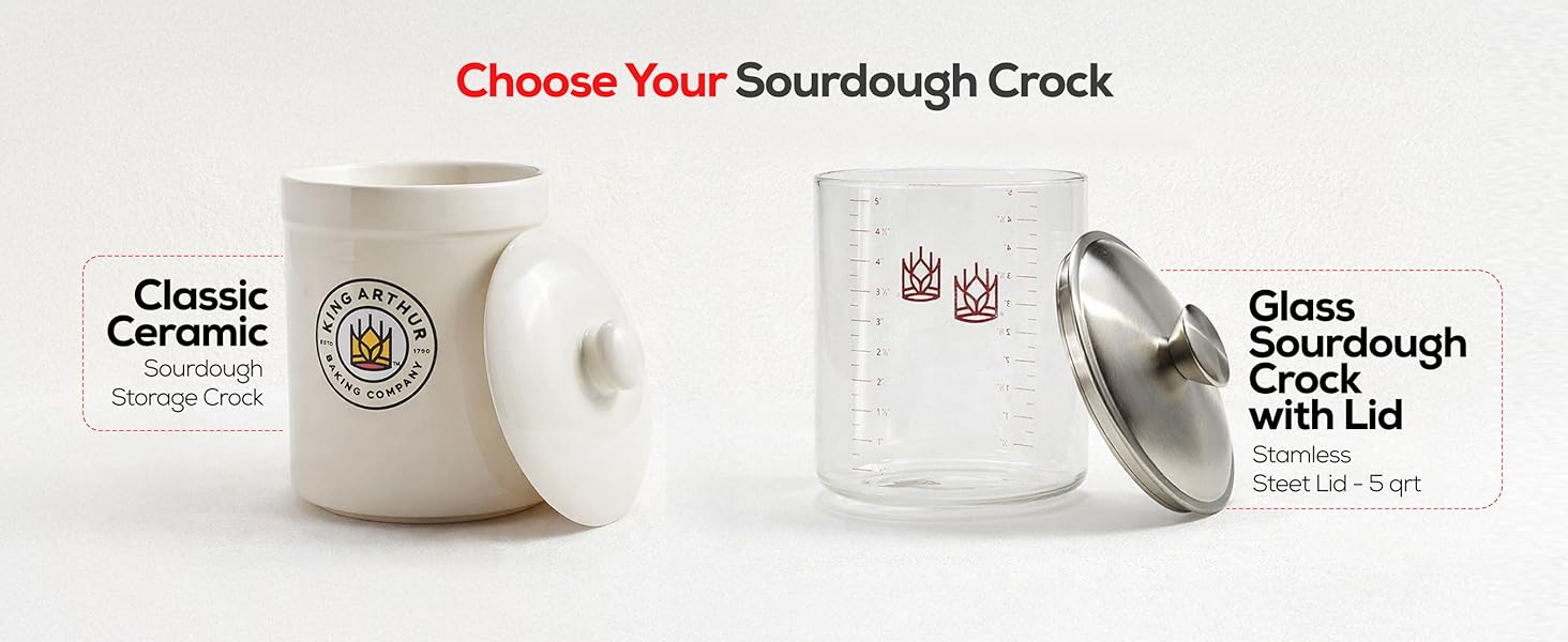 King Arthur Baking Company Classic Sourdough Storage Crock, Ceramic