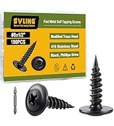 SVLING #8×1/2" Wood Screws Phillips Modified Truss Head Quick Metal,180Pcs Self Tapping Screws St...