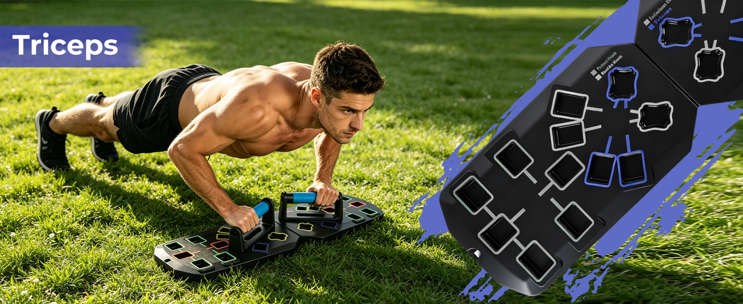 Push Up Board 7-In-1 Workout Equipment With Square Slots