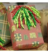 HUIHUANG Christmas Curly Bows for Gift Wrapping Self Adhesive Christmas Gift Bow for Presents, Li...