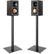 Heavy-Duty Speaker Stands Pair, 30" Fixed Height, 55lbs Weight Capacity, 11.8" Metal Base, Cable ...