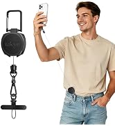 takyu Cell Phone Tether Anti-theft Strap Lanyard, Black | Retractable Steel Line, Cellphone Leash...