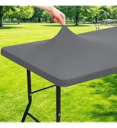 Moosfor Spandex 6 Foot Rectangle Table Cloth, Elastic Fitted Tablecloths for Picnic, Stretch Wash...