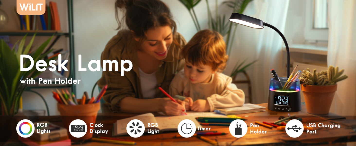 Desk Lamp with Pen Holder
