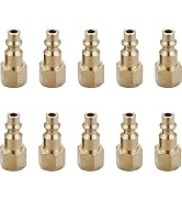 T TANYA HARDWARE Air Hose Fittings And Quick Connect Air Fittings, 1/4 Inch NPT Brass Female Air ...