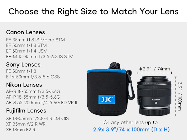 Lightweight Neoprene Lens Pouch