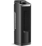 PNTCK Tower Fan for Bedroom, 13.1'' Quiet Desk Fan with 23ft/s, 3 Speeds, 70° Oscillating Fans wi...