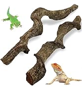 Apatal Reptile Climbing Decor 2 Pack Thick Wood Branches Snake Habitat Decorations Terrarium Wood...