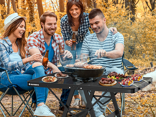 folding grill table
