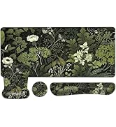 MOSISO Desk Pad Mat Keyboard Mouse Pad Set,Large Gaming Mouse Pad&Keyboard Wrist Rest&Mouse Pad w...