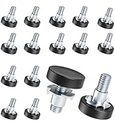 Celuisiva 1/4" Thread Leveling Feet, 16 PCS Furniture Levelers with T-Nuts, Adjustable Furniture ...