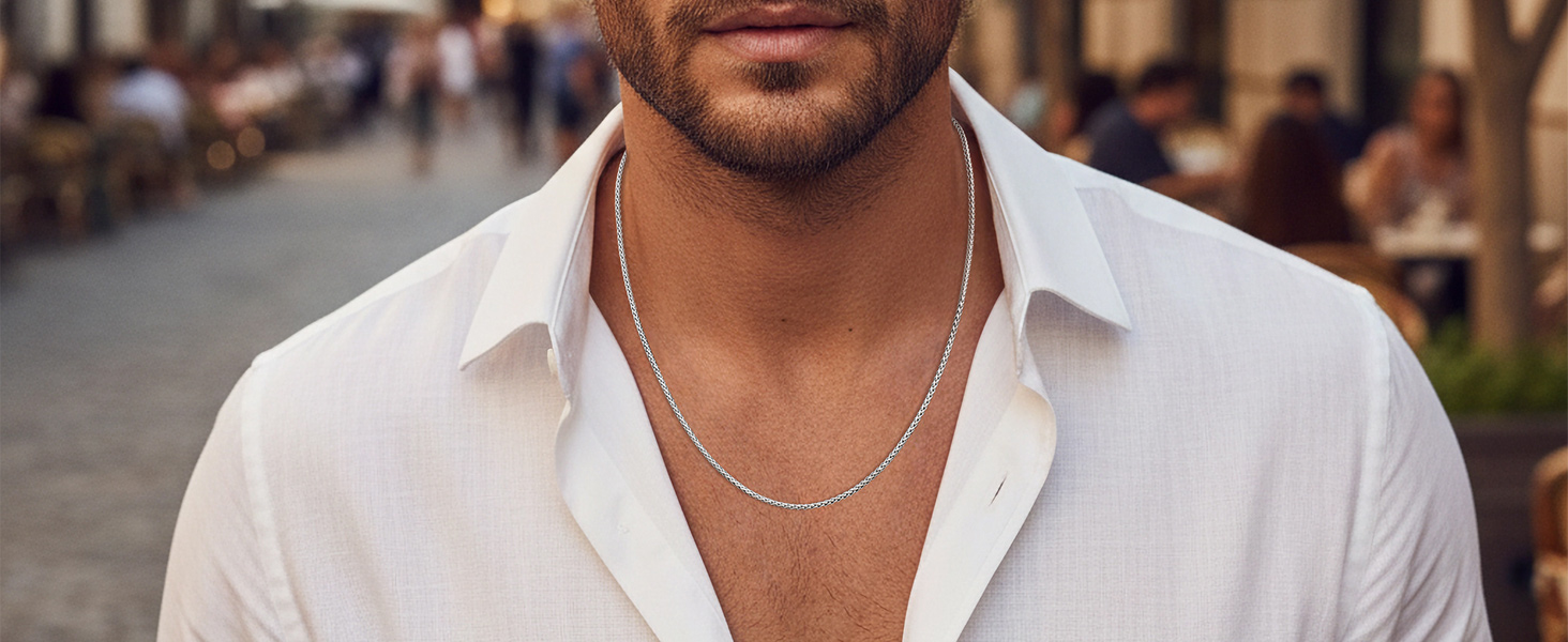 mens silver chain