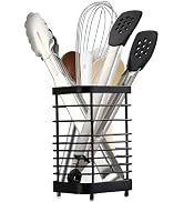 KEINEUX Utensil Holder Kitchen Countertop Organizer, Cutlery Drainer Sink Caddy Storage Drying Ra...