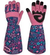 MSUPSAV Long Gardening Garden Gloves for Men & Women,Thorn Proof&Puncture Resistance Gauntlet Yar...