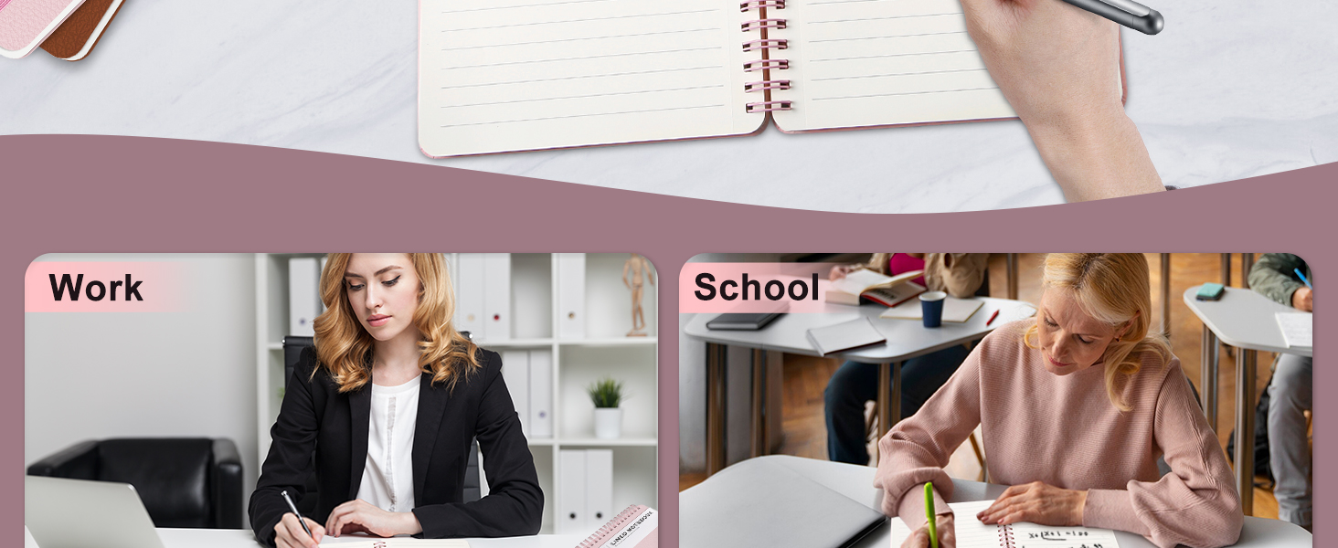 lined spiral notebook has 160 pages. Light color paper is not dazzling